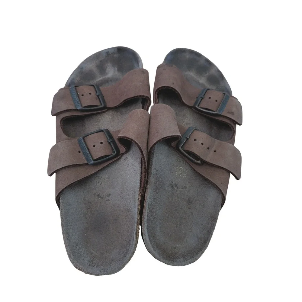 Birkenstock Arizona Sandals Womens 38 7 Boho Gorpcore Granola Minimalist Comfort
